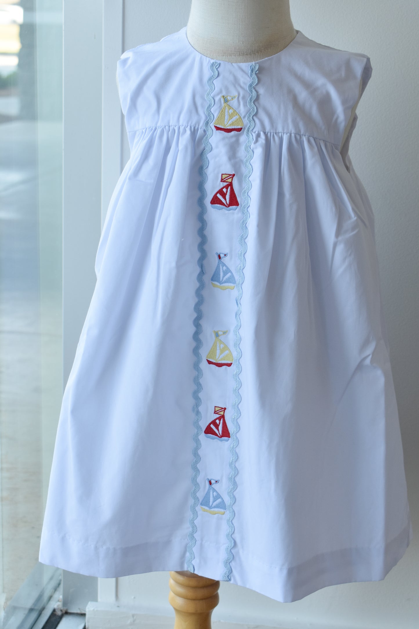 Sleeveless Tabitha's Teacher's Pet Dress-Worth Ave Sailboats