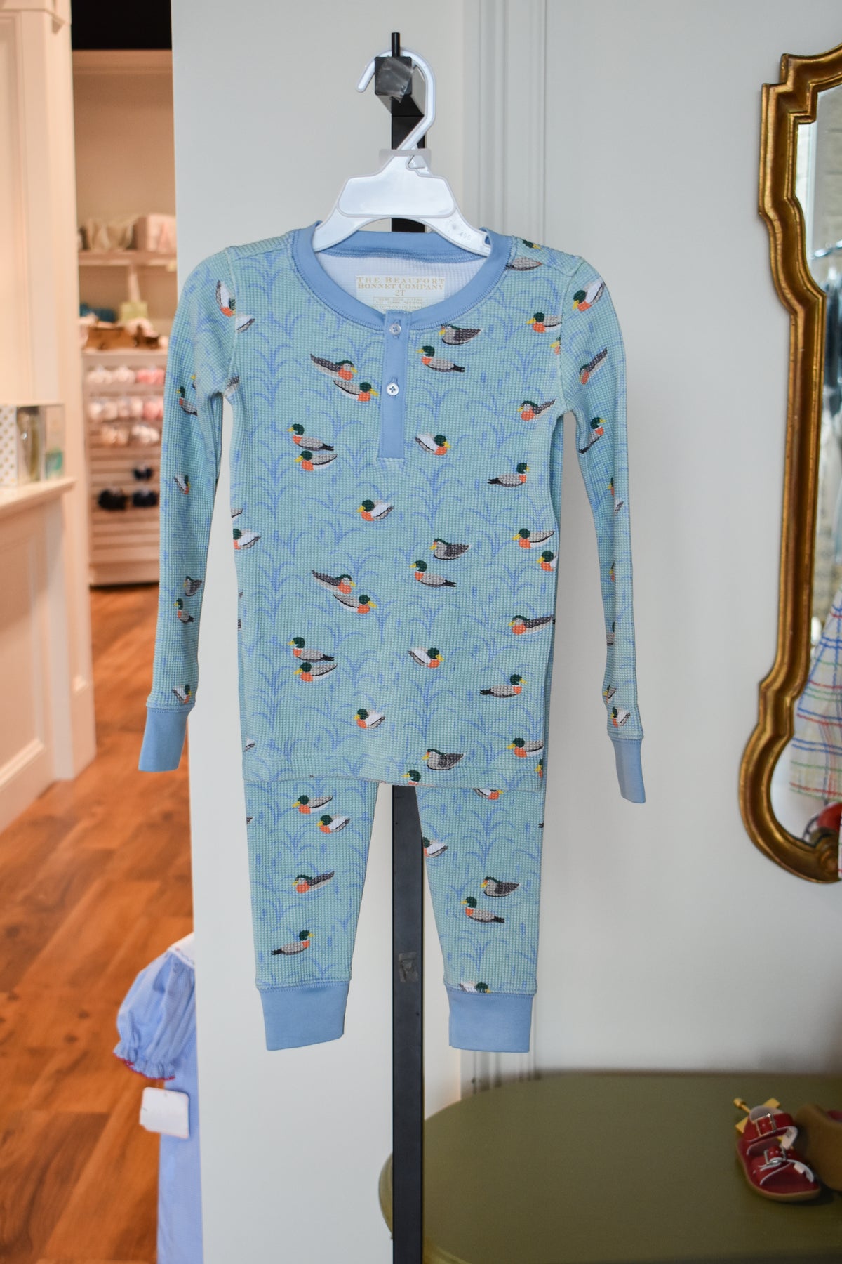 Sutton's Waffle Knit Set-Fine Weather for Ducks
