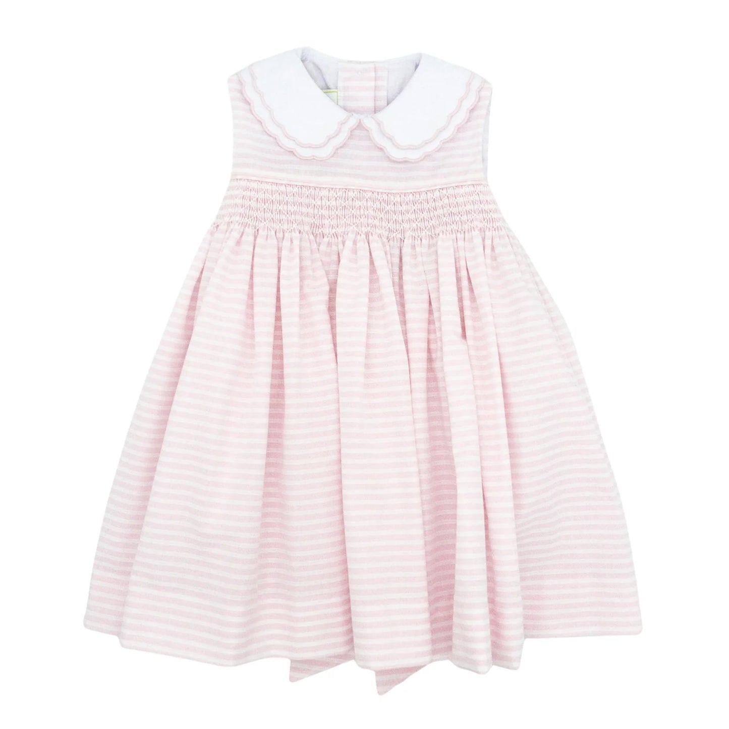 Pink Pinstripe Double Collar Louisa Dress