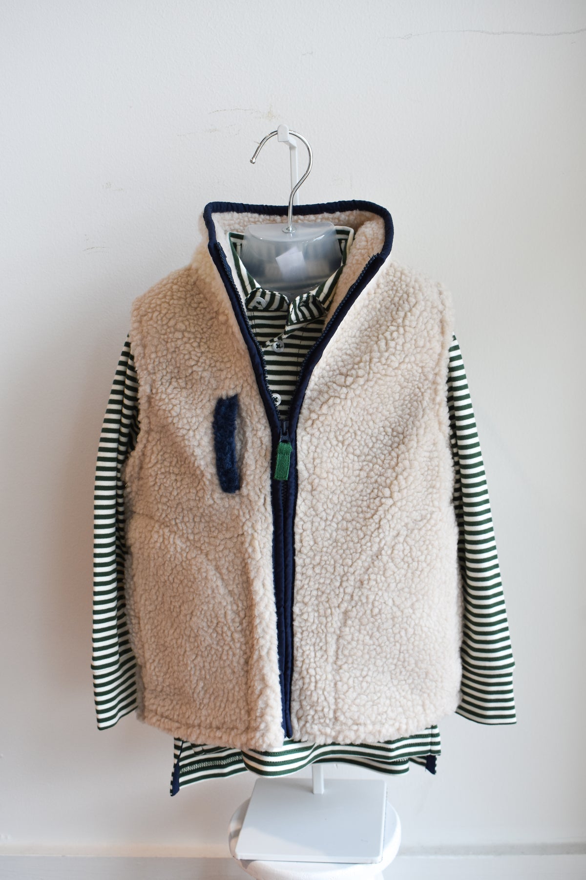 Prim and Proper Polo LS-Grier Green/Palmetto Pearl Stripe