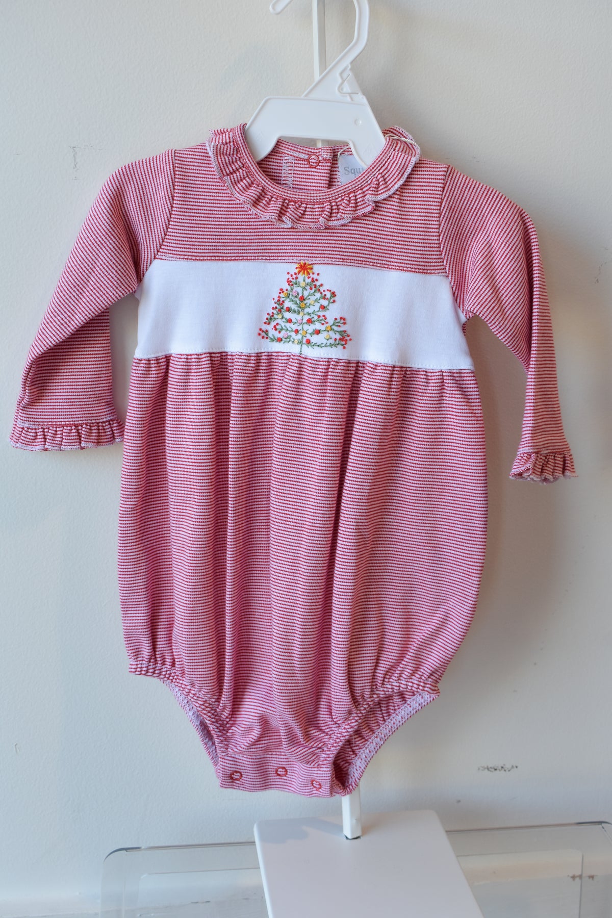 Holiday Holly Long Sleeve Ruffled Bubble