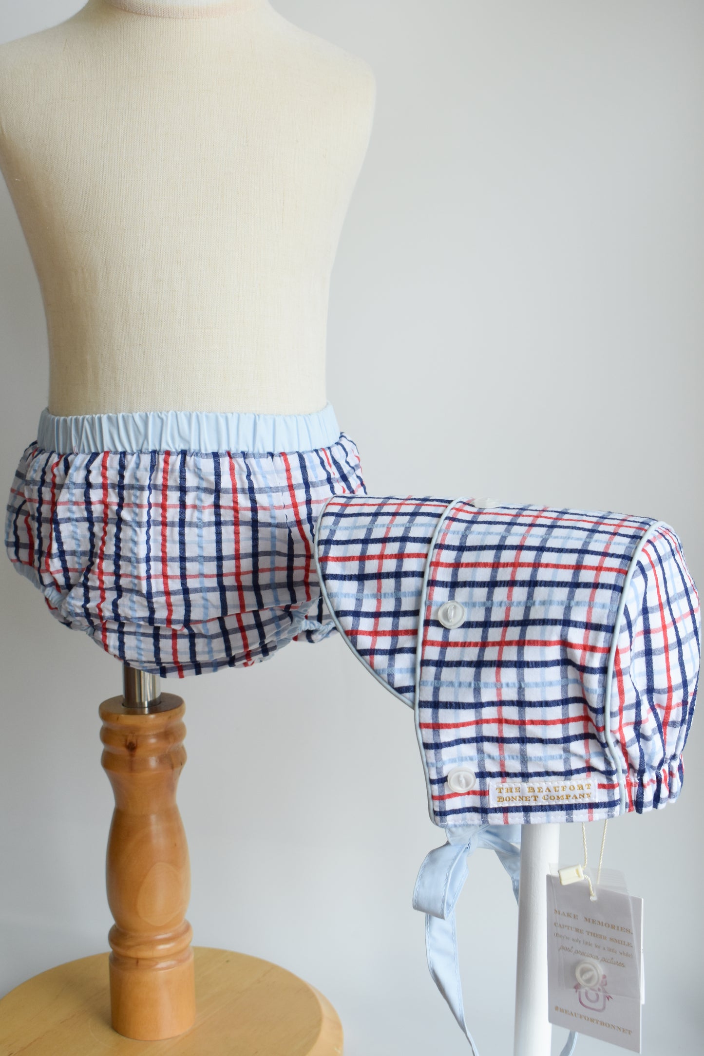 Beach Bum Cover-Pierce Mill Plaid Seersucker