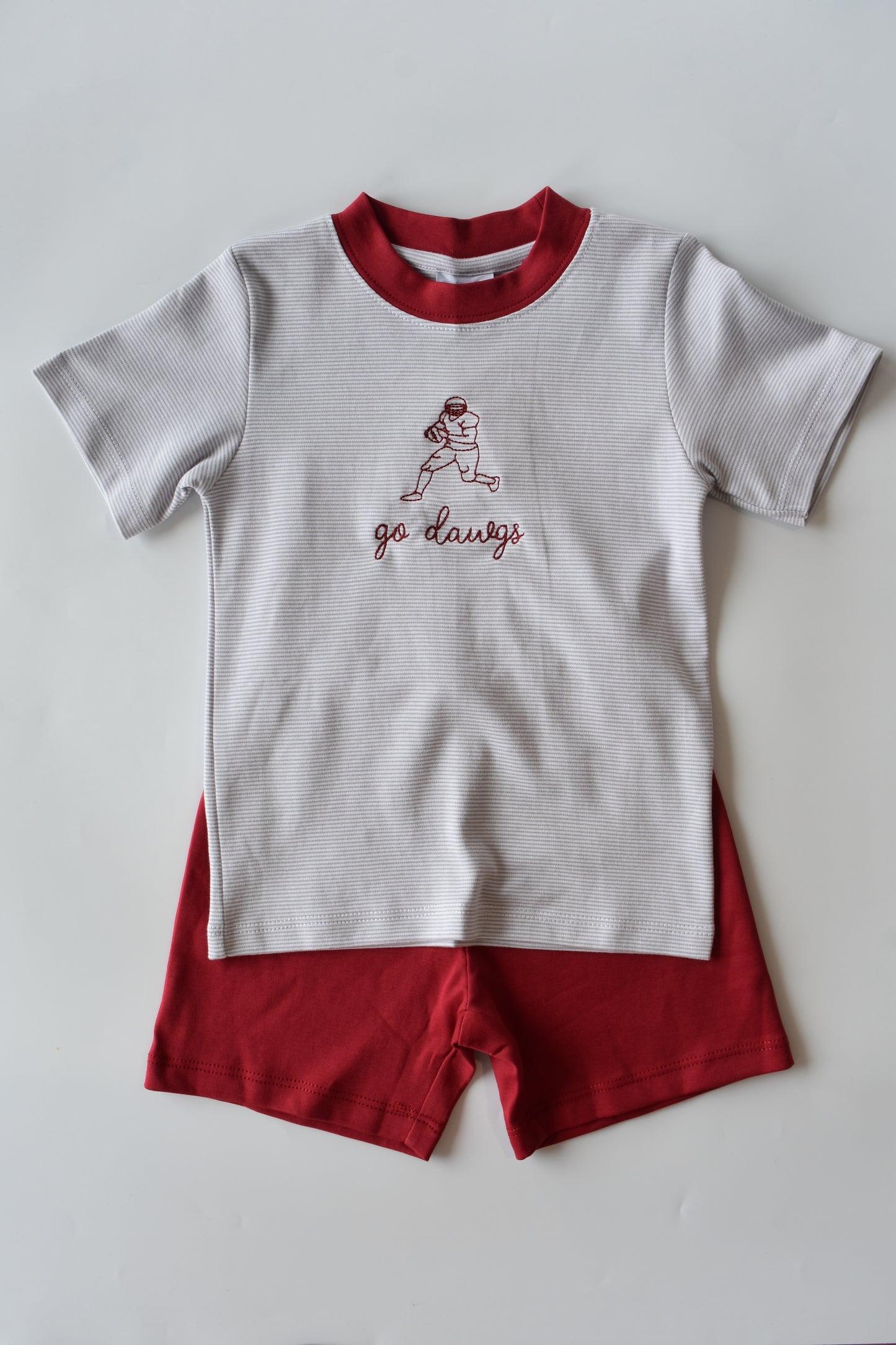 Go Dawgs Football Player Short Set