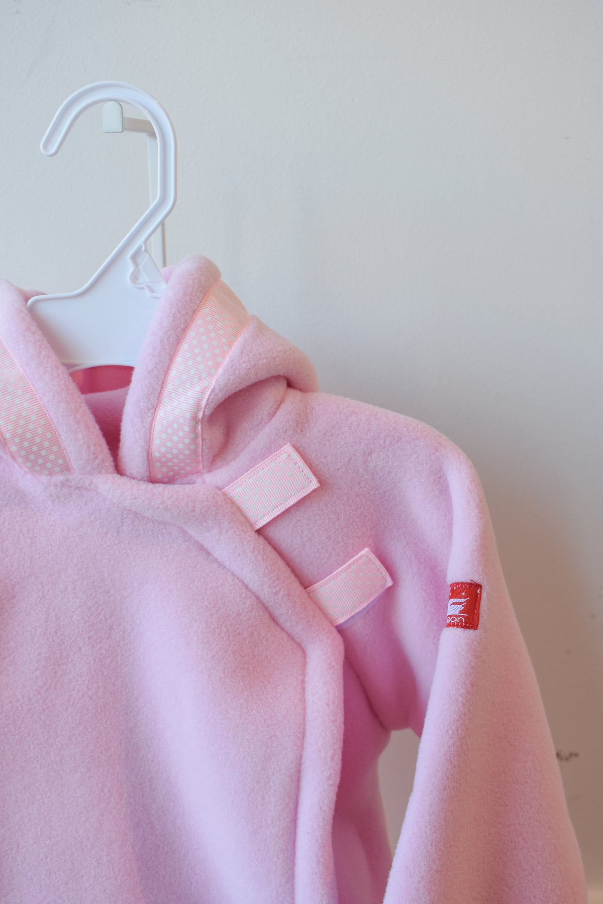 Widgeon Favorite Pink Polka Dot Hooded Fleece Jacket