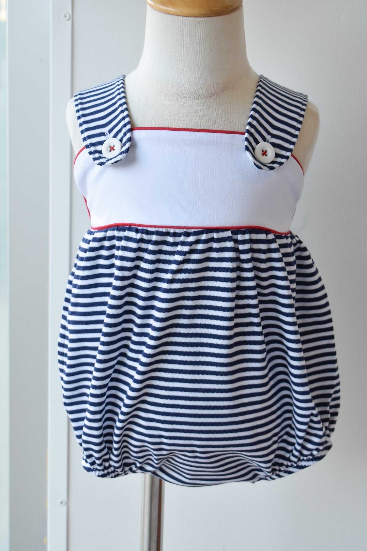Bingham Pima Bubble-Nantucket Navy Stripe