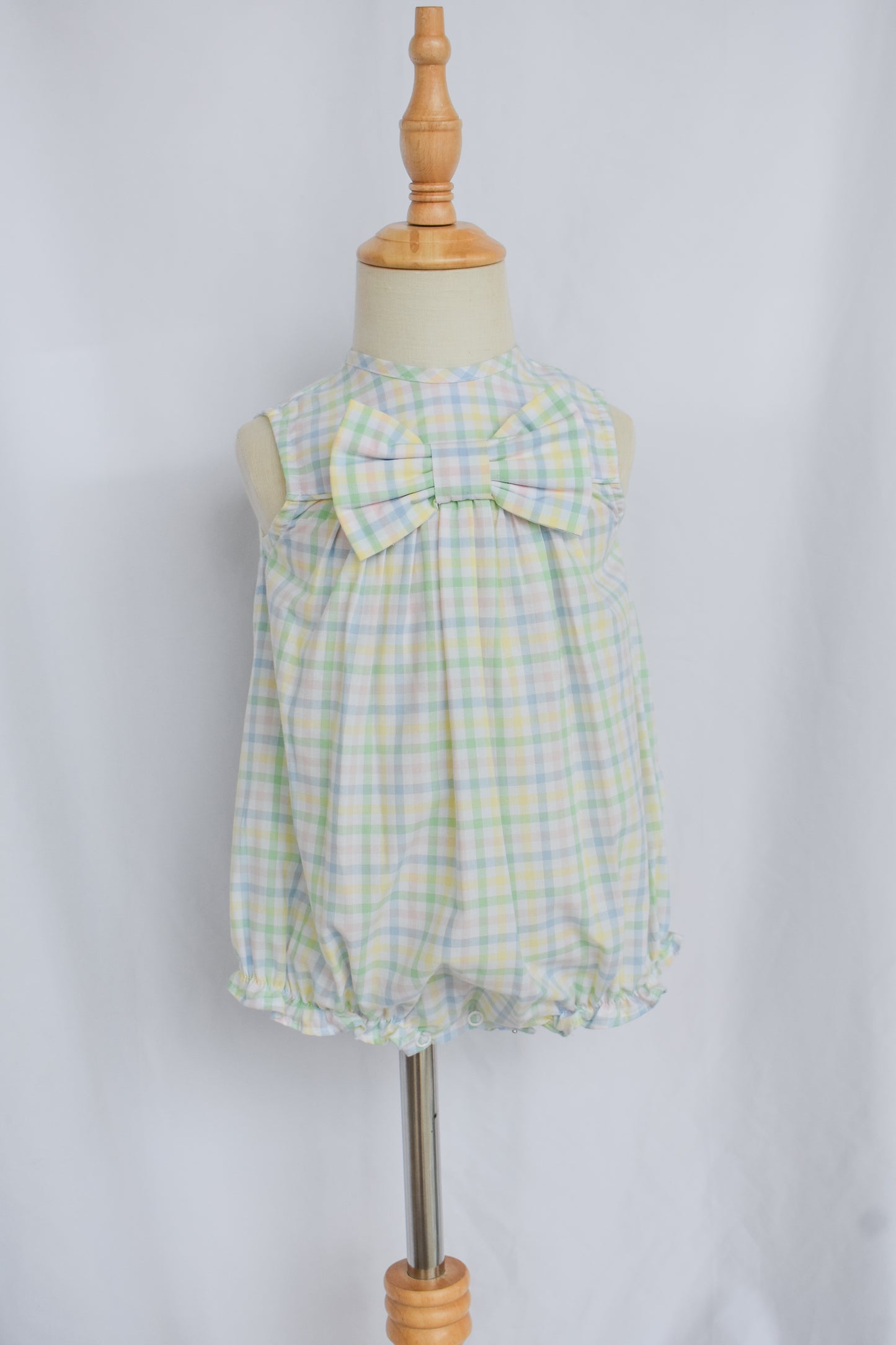 Easter Morning Plaid Bow Bubble