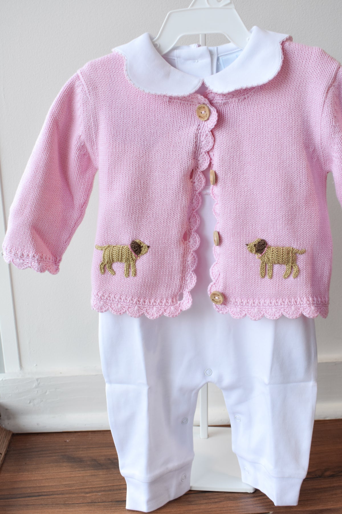 Crochet Cardigan-Pink Lab