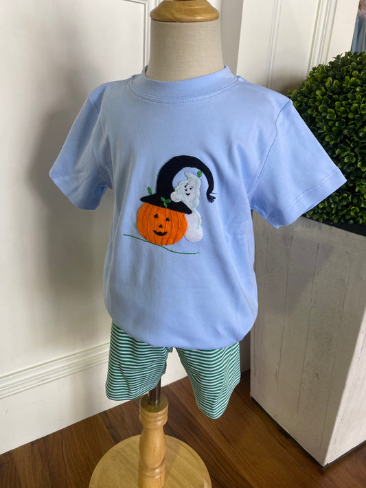 Pumpkin and Boo Short Set