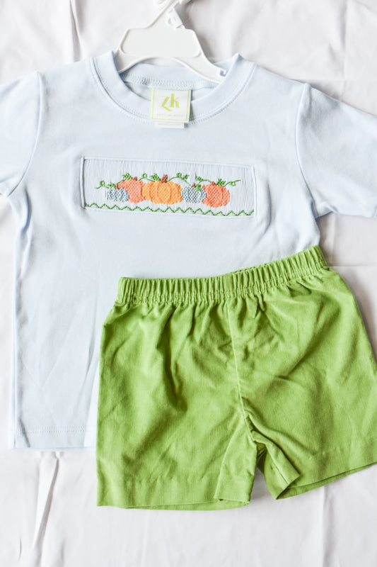 Pumpkin Parade Harry's Corduroy Short Set