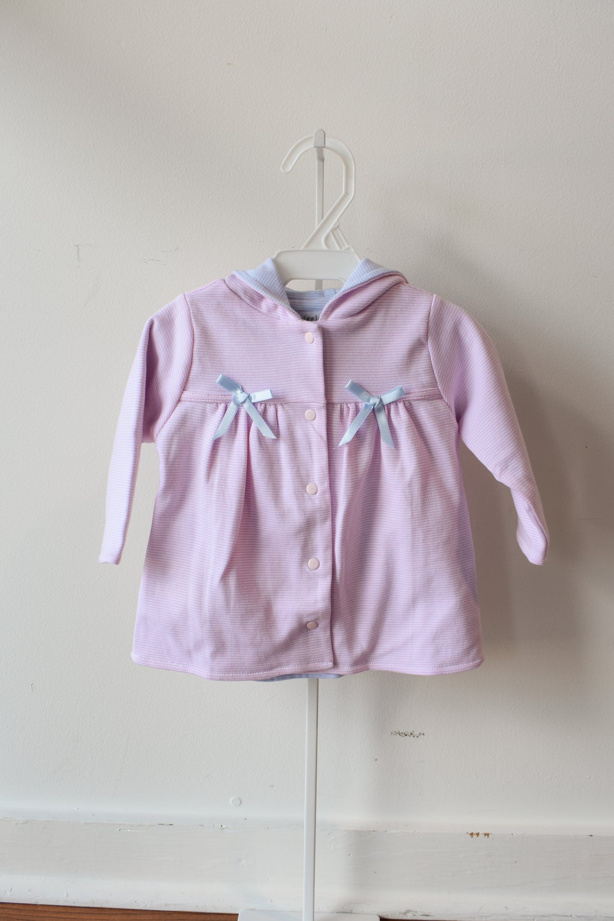 Pink Mini Stripe Bow Jacket