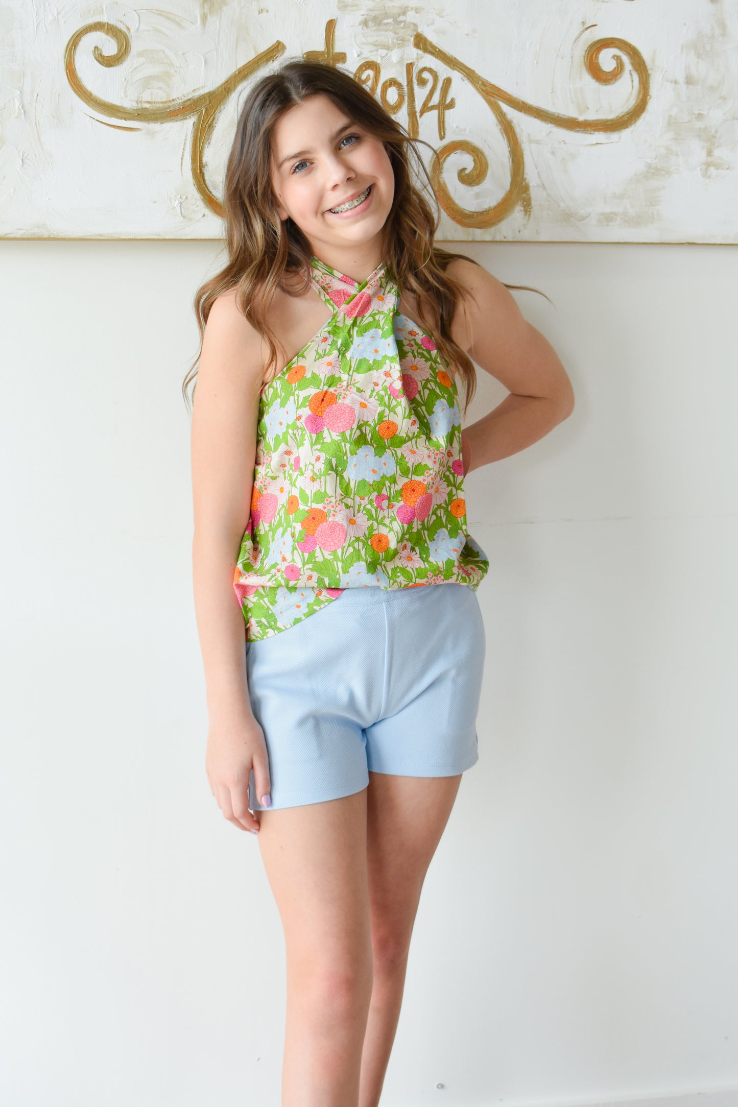 Scarf Top-Longmeadow Floral