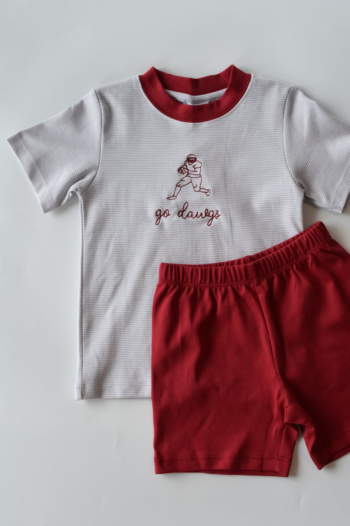 Go Dawgs Football Player Short Set