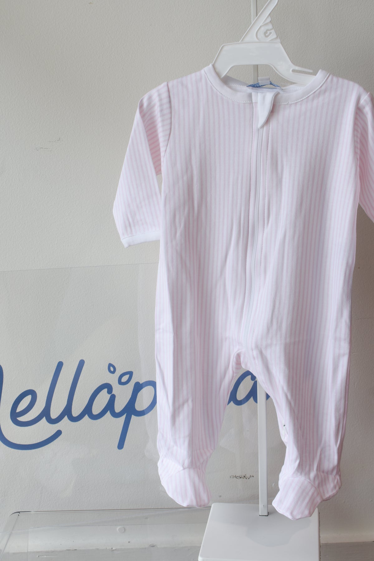 Pink Classic Nella Stripe Zipper Footie