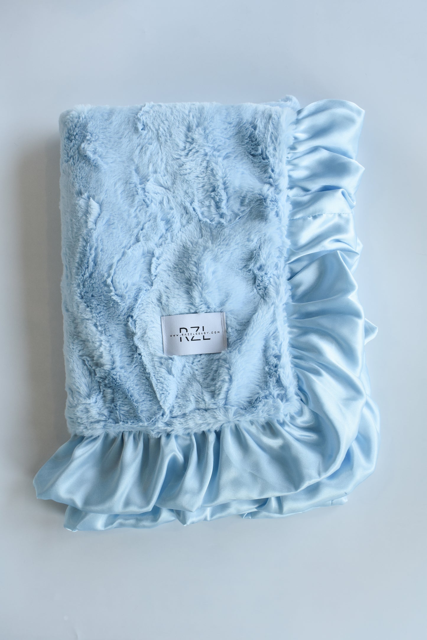 Double Plush Blanket-Classic Blue Hide