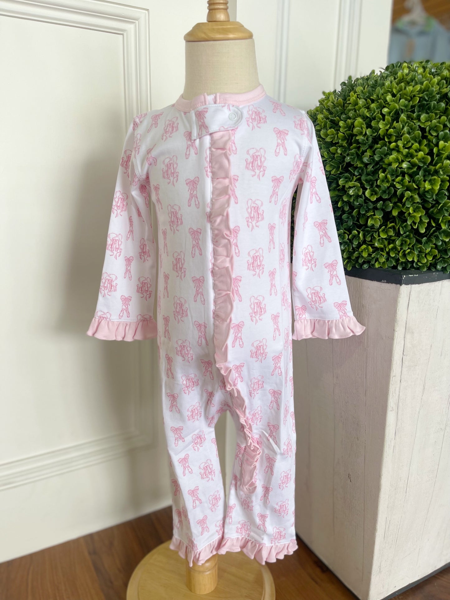 Ballet Slipper Zip-Up Pajamas