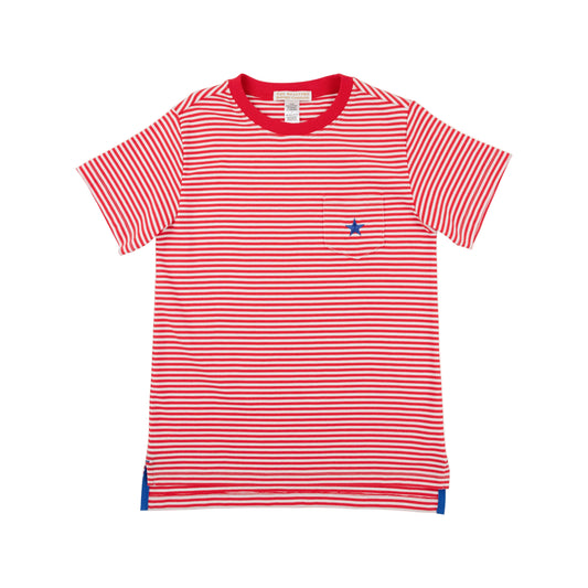 Carter Crewneck-Richmond Red Striped/Royal Star