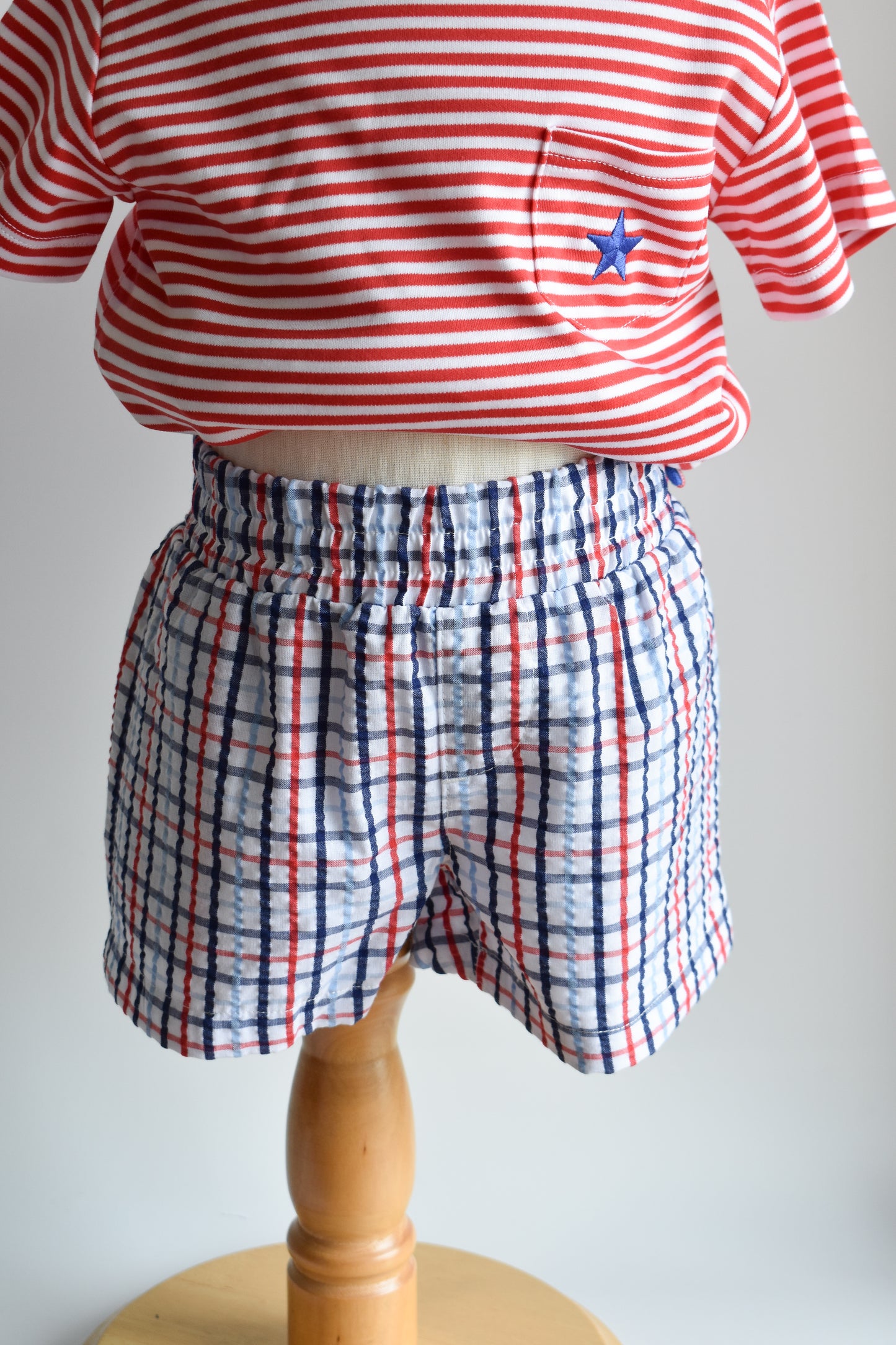 Sheffield Shorts-Pierce Mill Plaid Seersucker