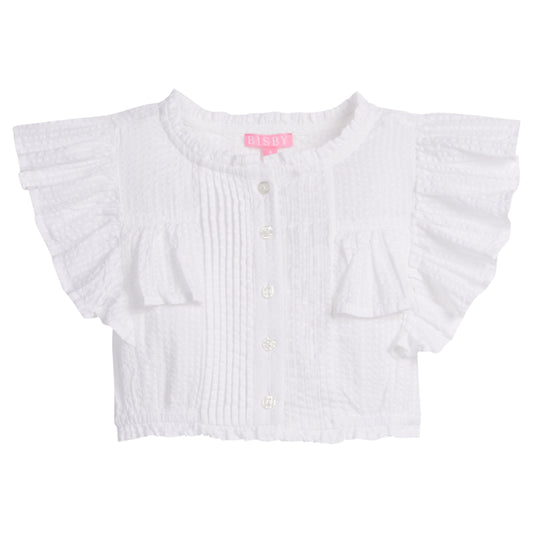 Annie Top-White Seersucker