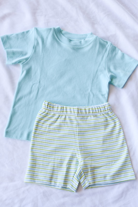 Rowdy’s Go-To Blue/Green Short Set