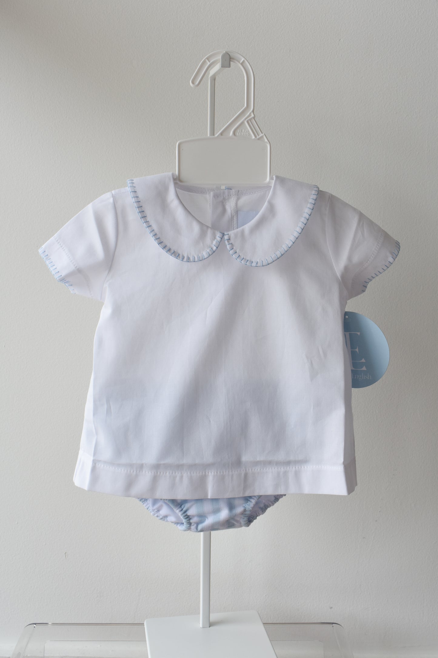 Whipstitch Button Front Diaper Set-Savannah Stripe
