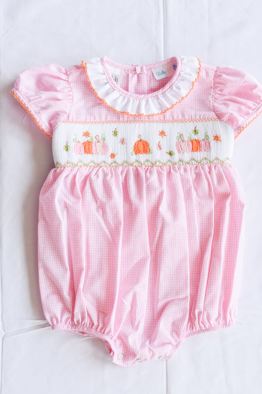Pumpkin Patch Princess Smocked Bubble