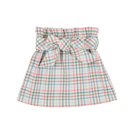Beasley Bow Skirt-Woven Manalapan Plaid