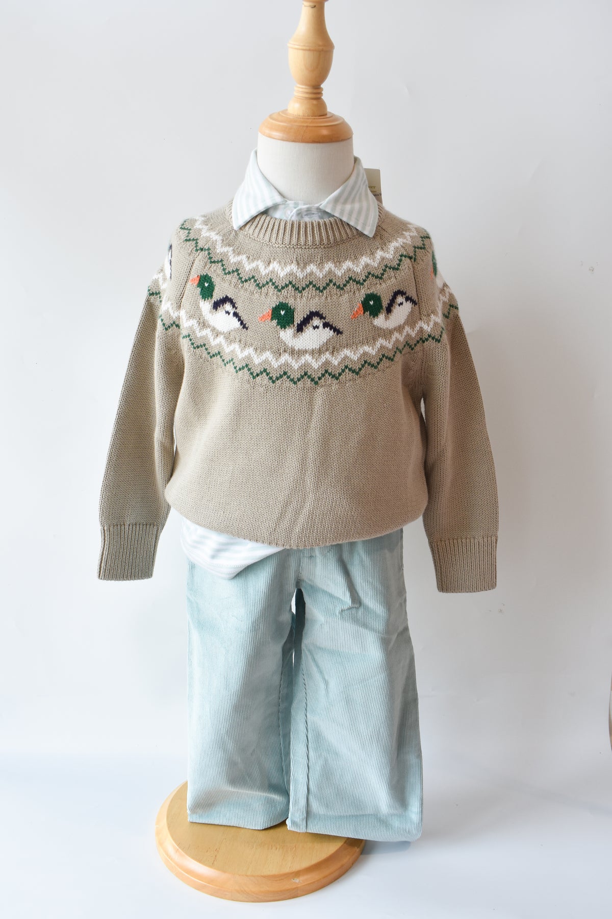 Isaac’s Sweater Fairisle-Keeneland Ducks