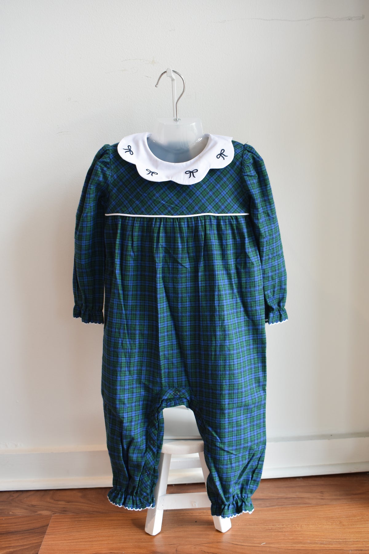 Long Sleeve Britt Romper-Flannel Woodlake Plaid