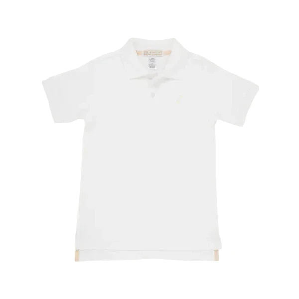 Prim and Proper Short Sleeve Polo-Worth Ave White