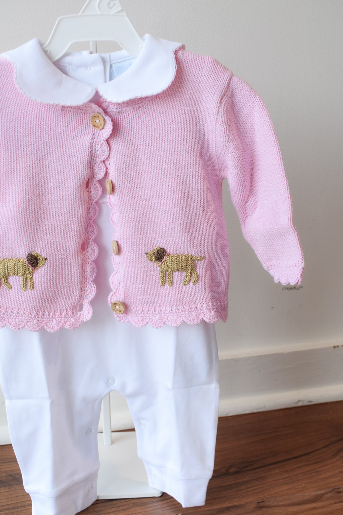 Crochet Cardigan-Pink Lab