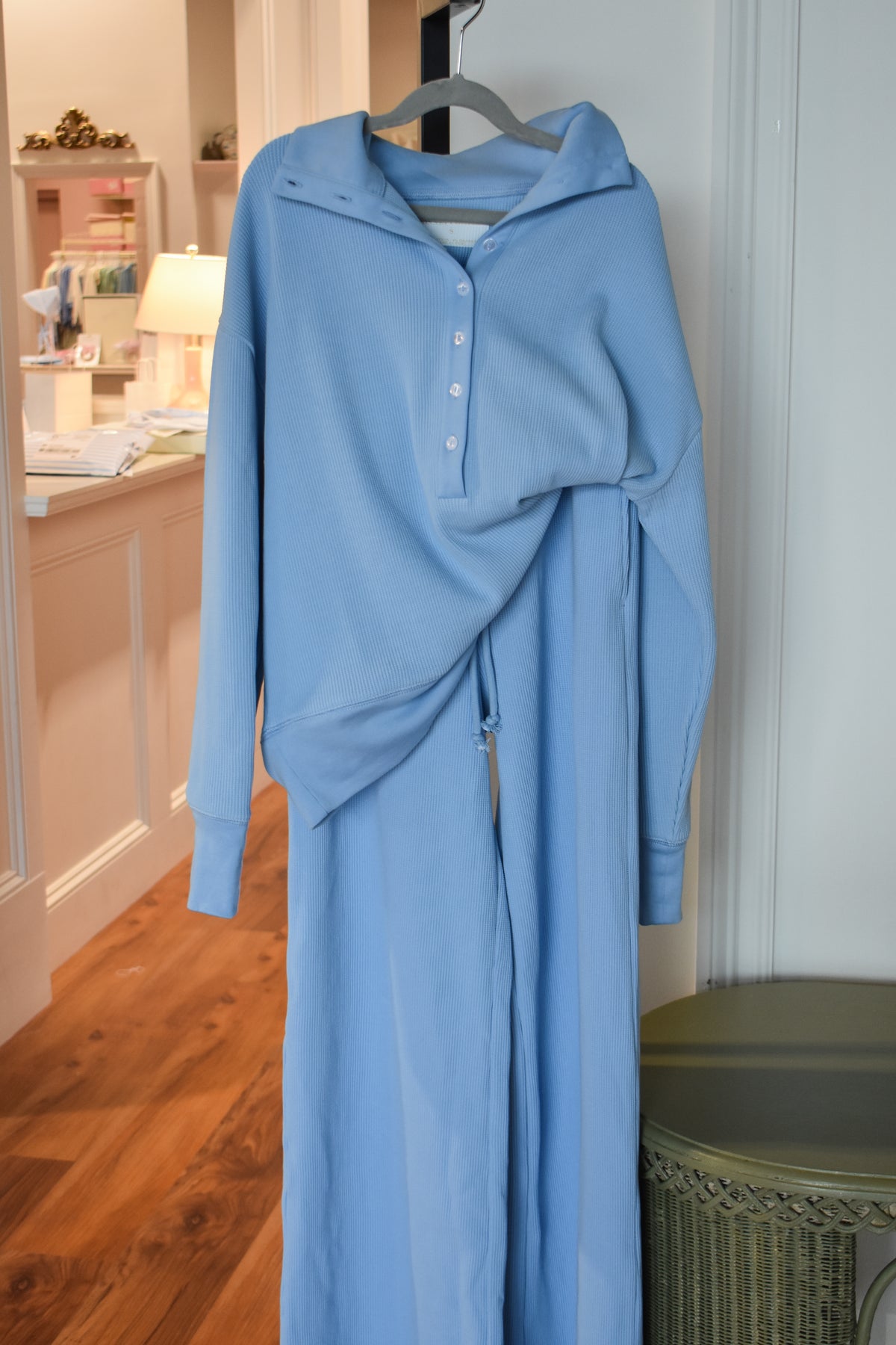Libby's Women's Lounge Set-Sarasota Sky Waffle Knit