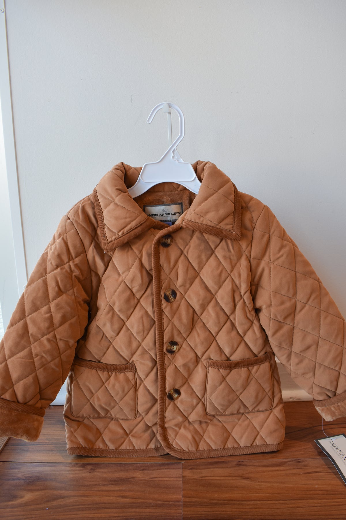 Widgeon Hooded/Quilted Barn Jacket-Caramel