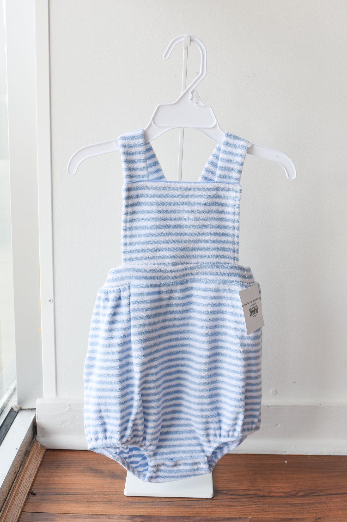Light Blue Terrycloth Stripe Henry Bubble