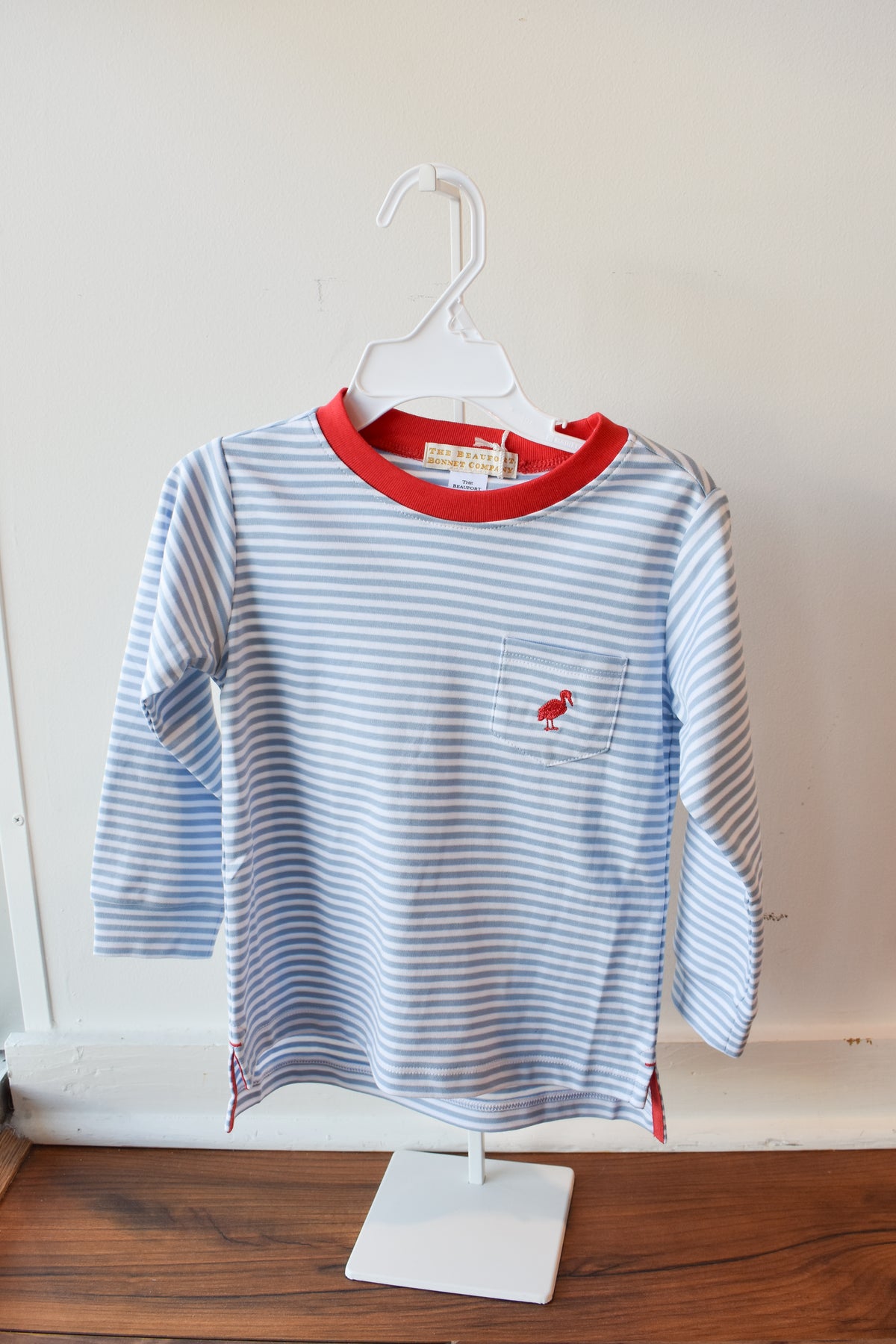 Long Sleeve Carter Crewneck-Barrington/Red Stripe