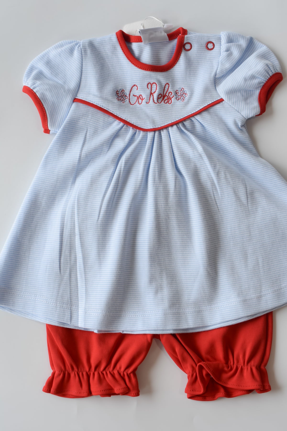 Go Rebs Pom Pom Embroidered Bloomer Set