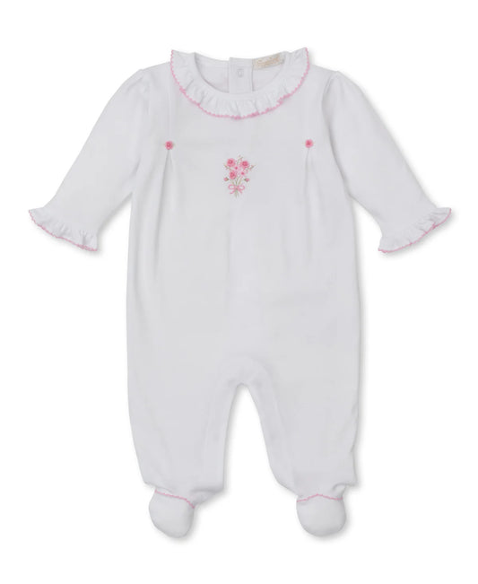 Victorian Rose Embroidered Footie