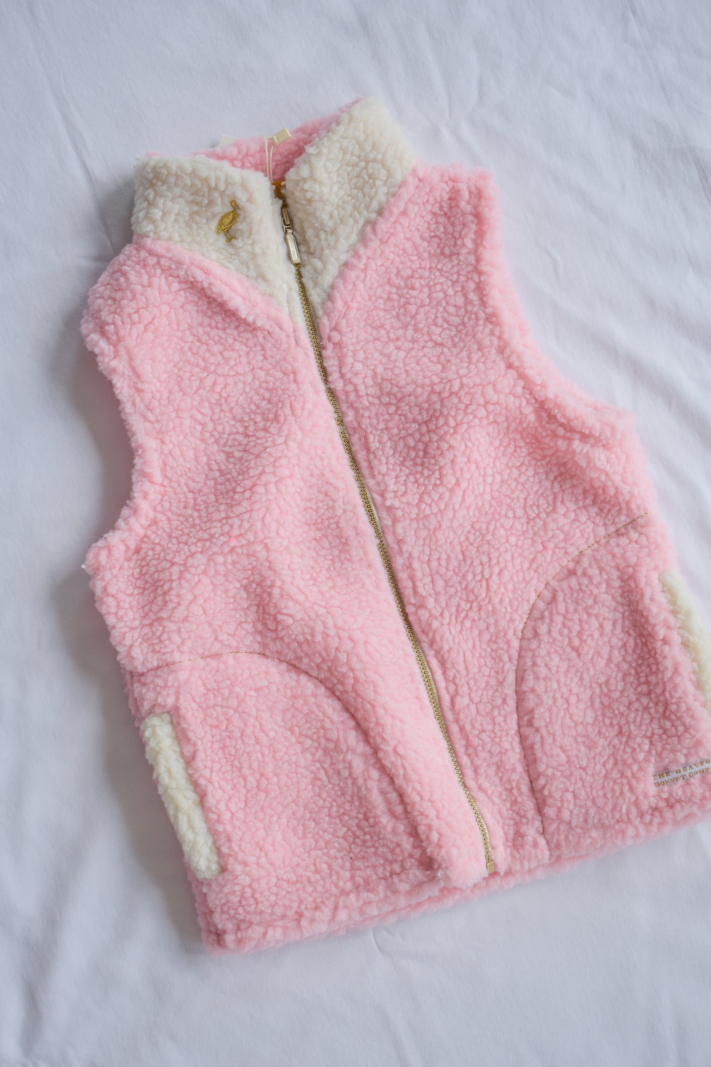 Van Camp Vest-Sandpearl Pink Sherpa