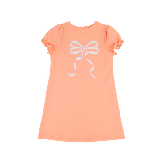 Eliza'a Bow Applique Dress-Sherbet