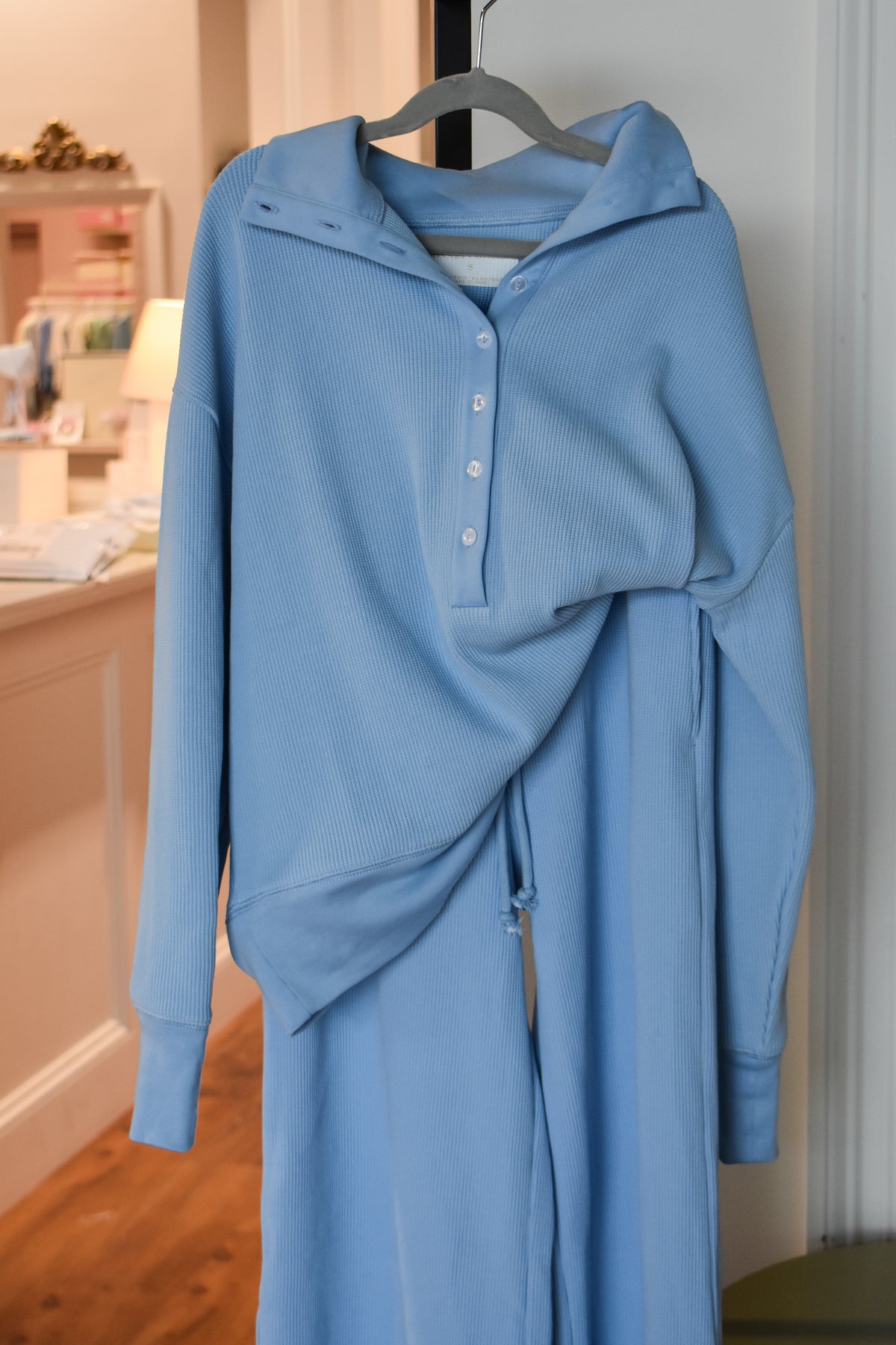 Libby's Women's Lounge Set-Sarasota Sky Waffle Knit