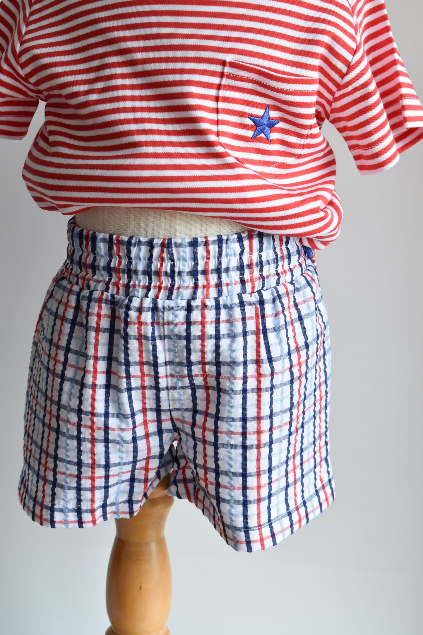 Sheffield Shorts-Pierce Mill Plaid Seersucker