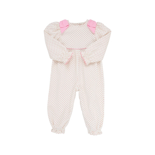 Ryleigh Romper-Red Mini Dot Corduroy