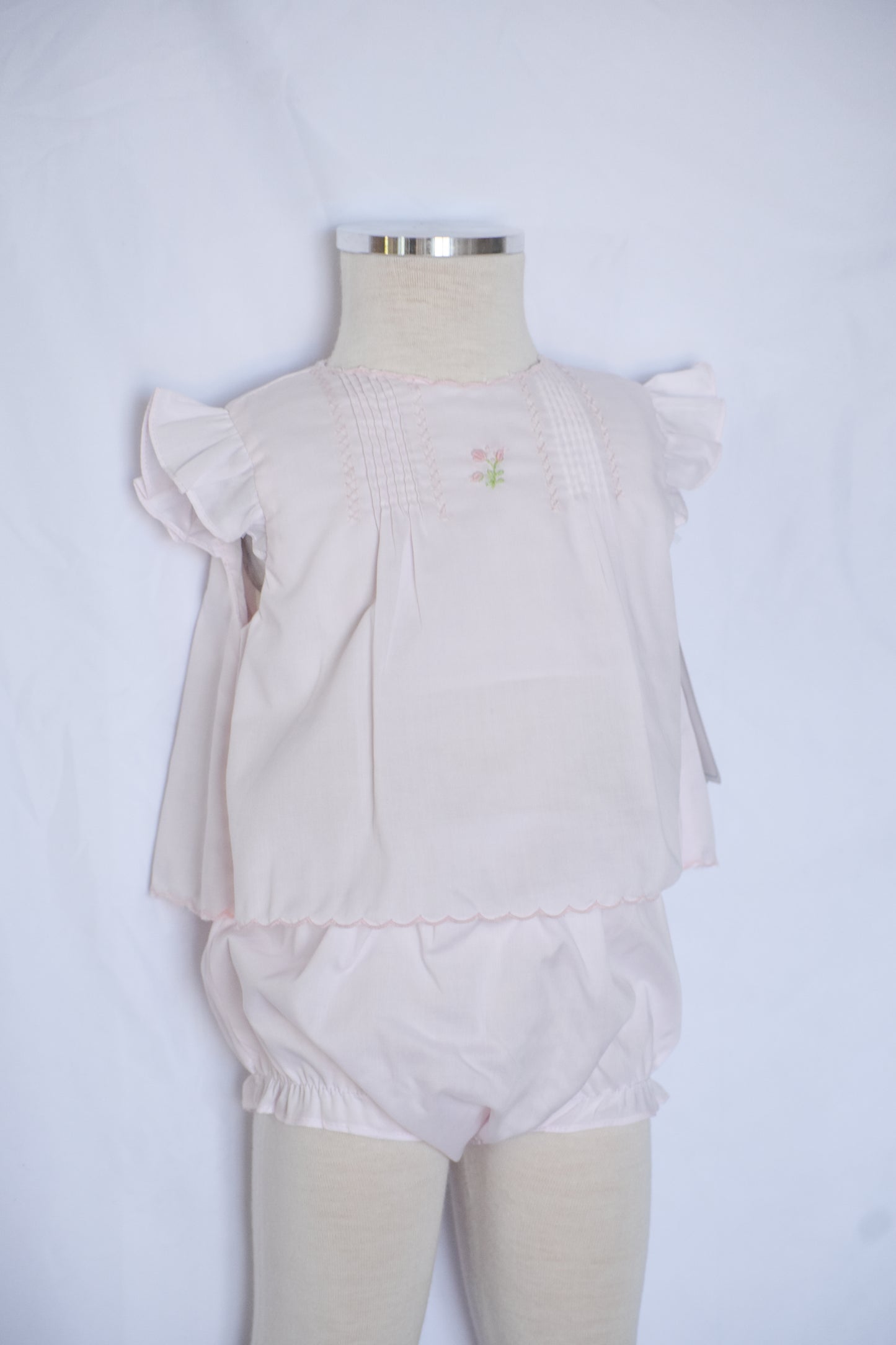 Rosaleigh's Rose Embroidered Diaper Set