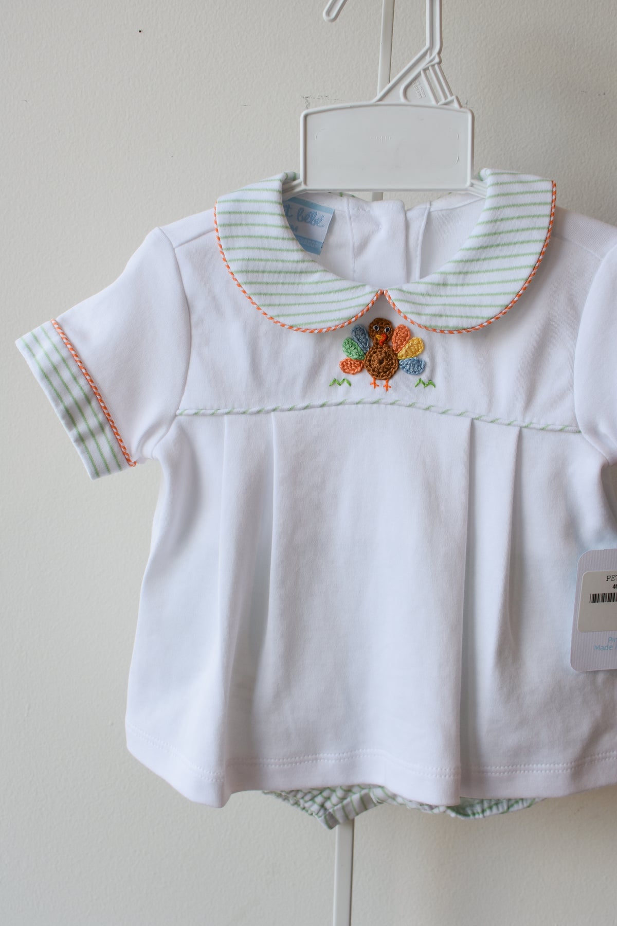 Gobble Gobble Boy’s Collared Knit Diaper/Short Set