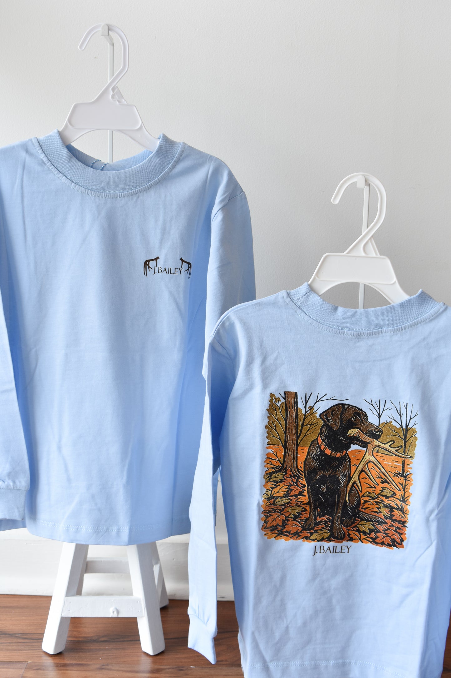Long Sleeve Logo Tee-Hunting Dog on Bayberry