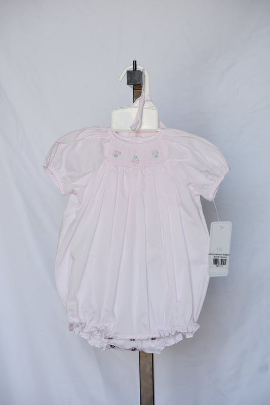 Pink Gardens Heirloom Bubble/Bonnet Set