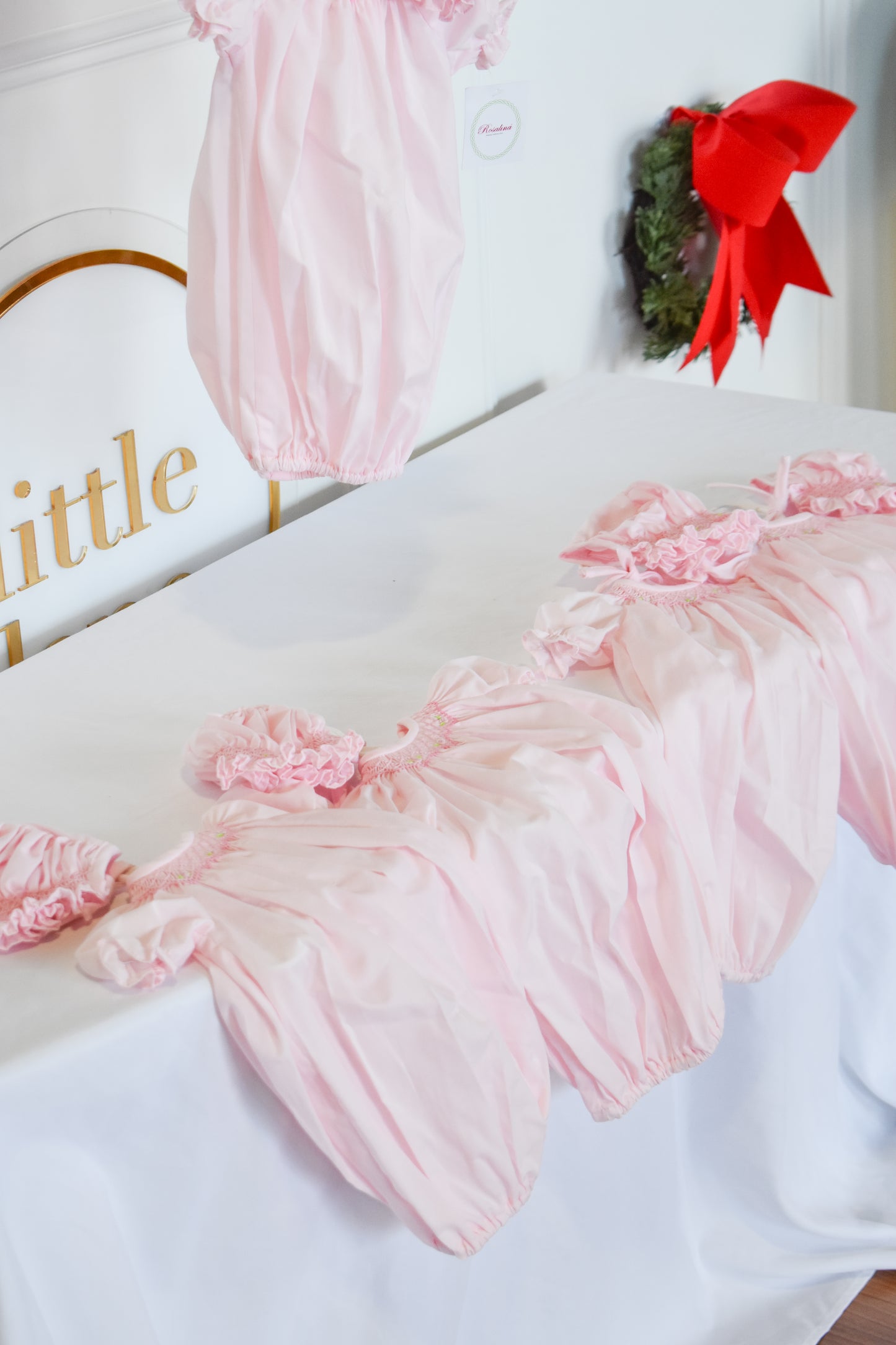 Baby Doll Smocked Gown/Bonnet Set