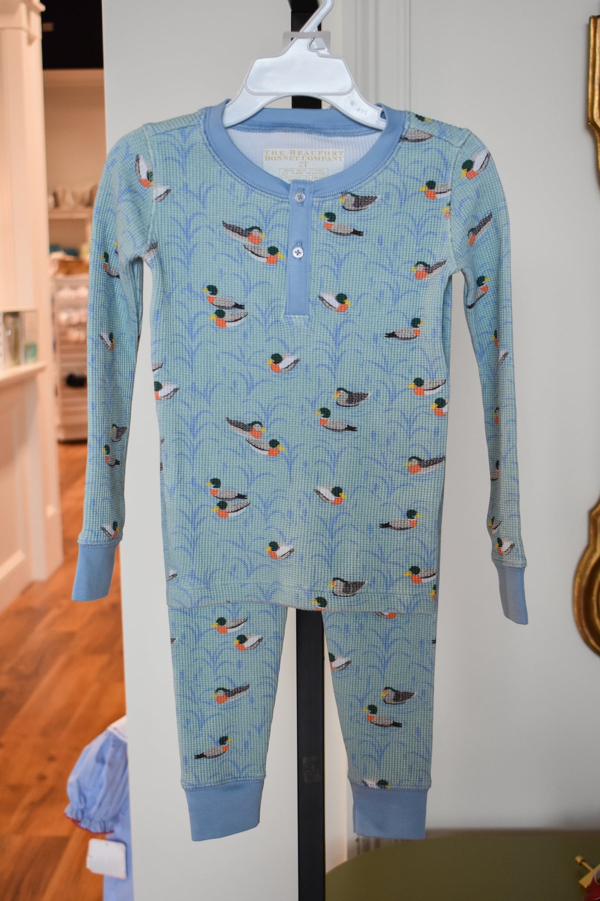 Sutton's Waffle Knit Set-Fine Weather for Ducks