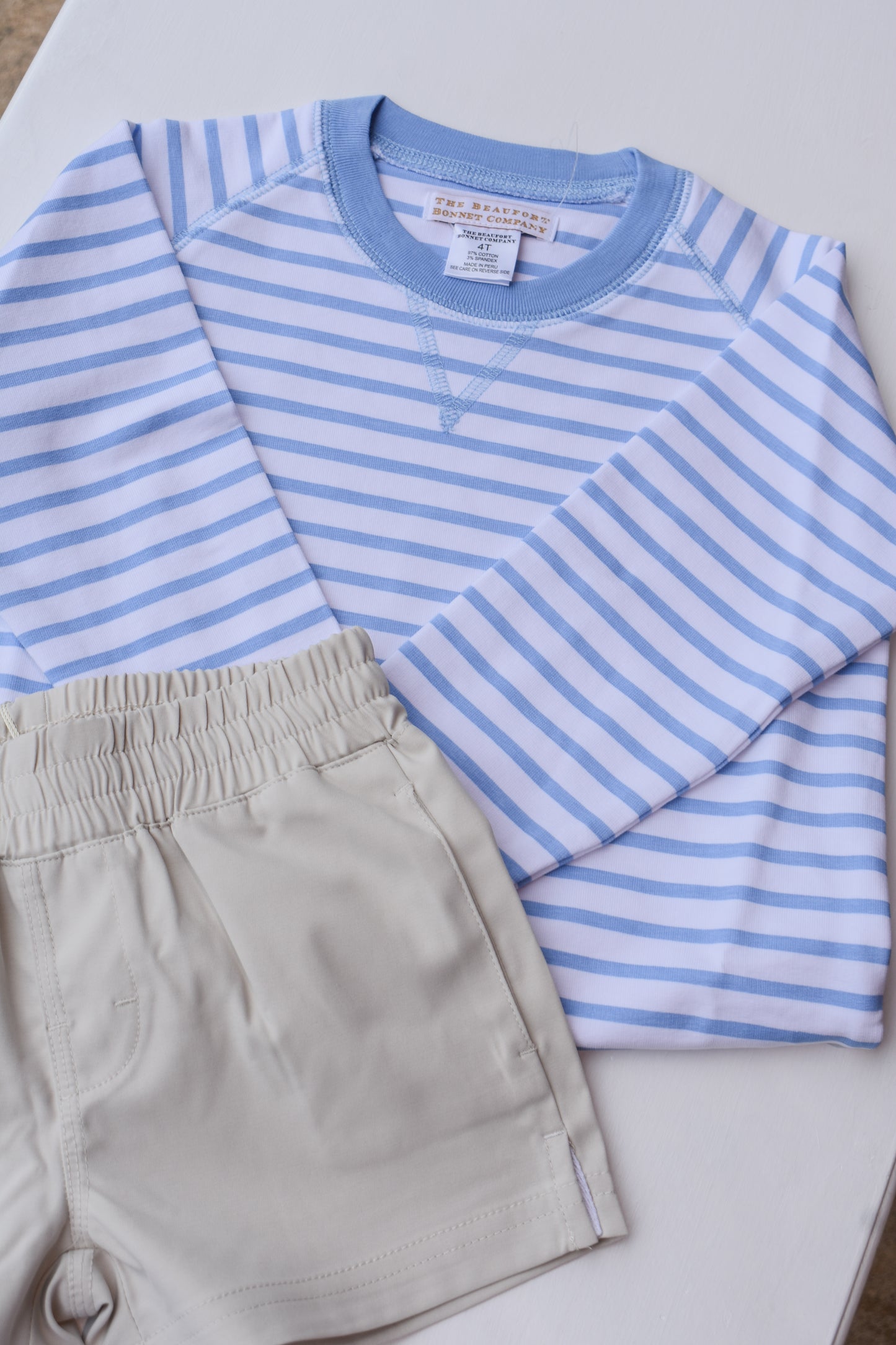 Cassidy Comfy Crewneck-Sarasota Sky Stripe