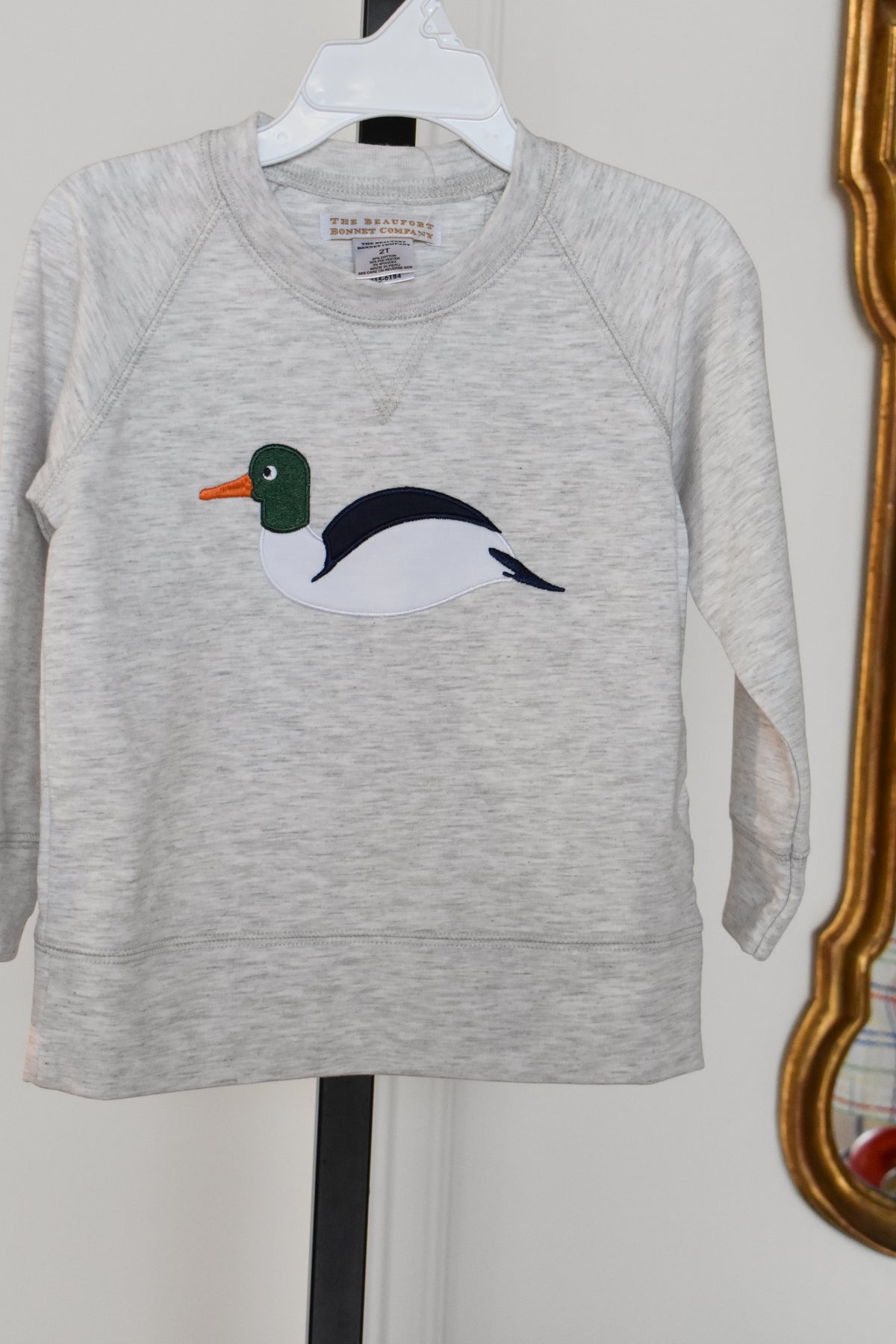 Cassidy Comfy Crewneck-Heathered Grey/Duck