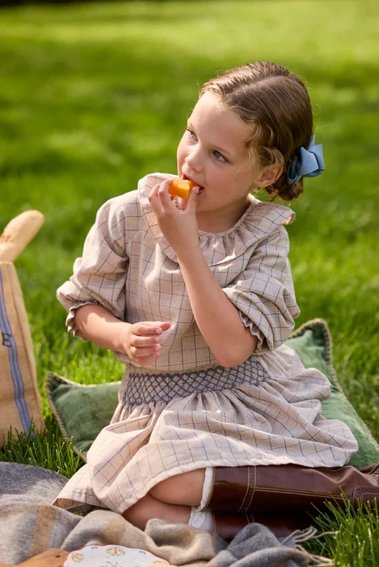 Smocked Molly Skirt-Durham Windowpane